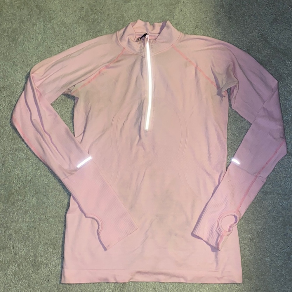 Lululemon Pink Swiftly Long Sleeve 1/4 Zip